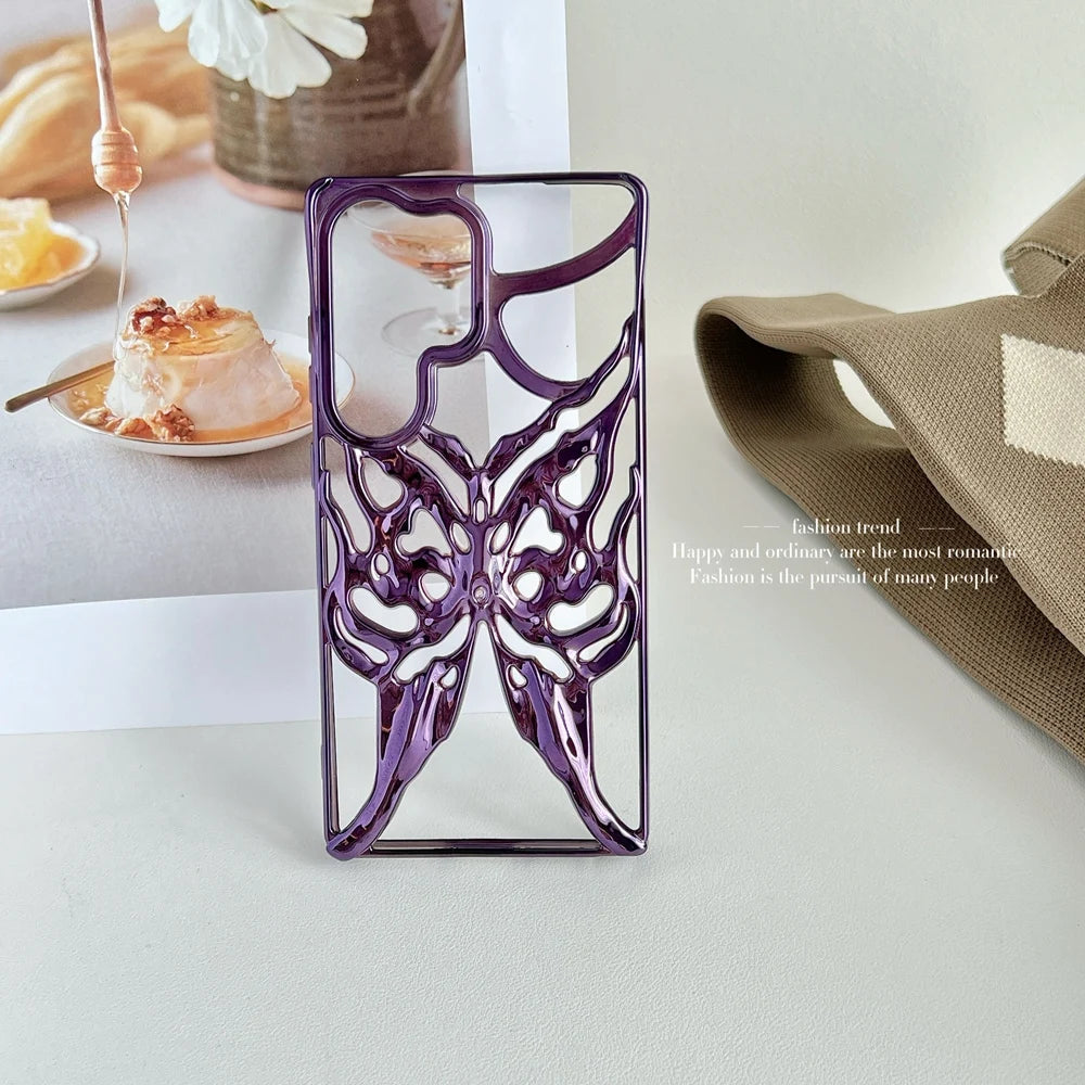 Handyhülle für Samsung Galaxy S24 S25 Ultra mit 3D Schmetterlingsdesign 10