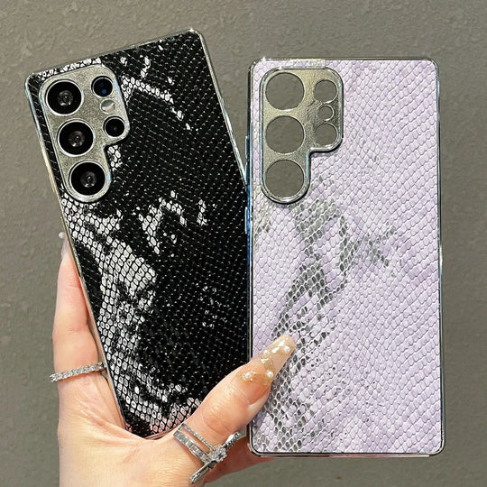 Handyhülle für Samsung Galaxy S25 Ultra &amp; S24 Plus mit Schlangenhaut-Textur 1