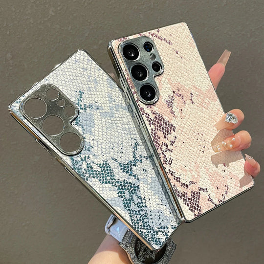 Handyhülle für Samsung Galaxy S25 Ultra &amp; S24 Plus mit Schlangenhaut-Textur 2