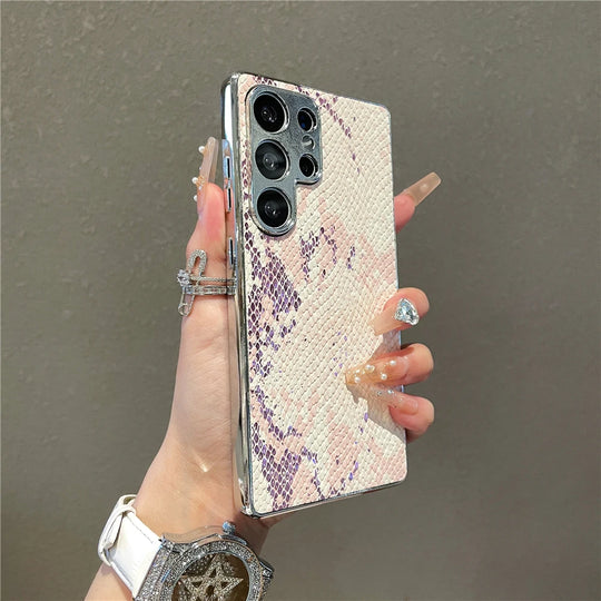Handyhülle für Samsung Galaxy S25 Ultra &amp; S24 Plus mit Schlangenhaut-Textur 3