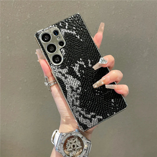 Handyhülle für Samsung Galaxy S25 Ultra &amp; S24 Plus mit Schlangenhaut-Textur 6
