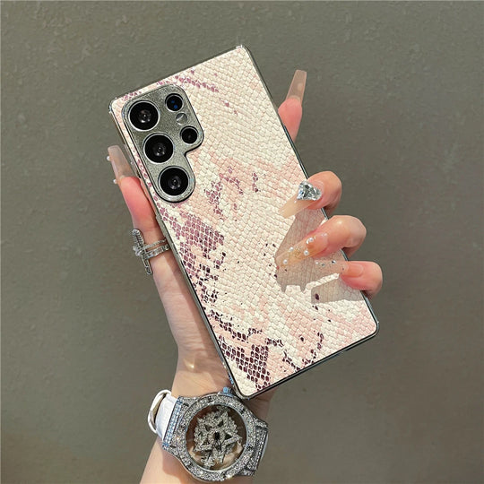 Handyhülle für Samsung Galaxy S25 Ultra &amp; S24 Plus mit Schlangenhaut-Textur 8