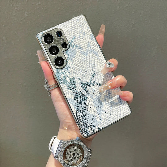 Handyhülle für Samsung Galaxy S25 Ultra &amp; S24 Plus mit Schlangenhaut-Textur 9
