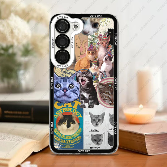 Handyhülle für Samsung Galaxy mit Katzenmotiv Charmant und Schützend 3