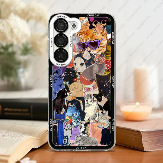 Handyhülle für Samsung Galaxy mit Katzenmotiv Charmant und Schützend 7
