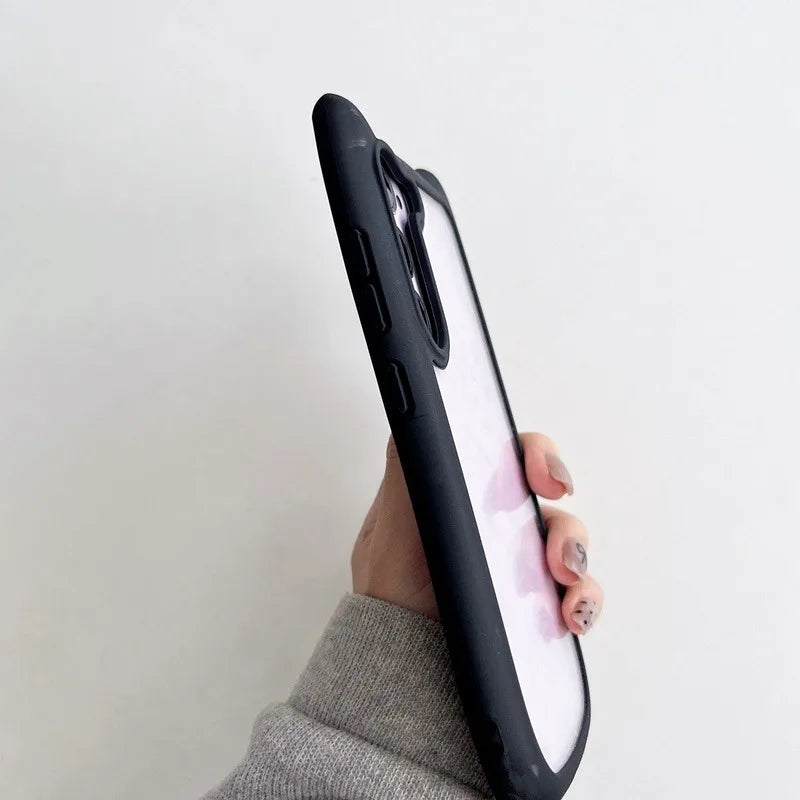 Handyhülle für Samsung S25 Plus mit 3D Katzenohren und Transparentem Design 3