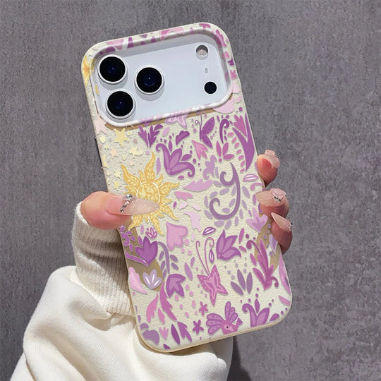 Handyhülle für iPhone 17 Pro Max mit Retro Blumen Design 3