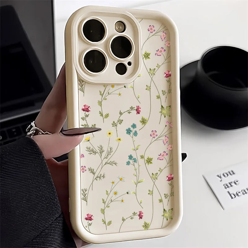 Handyhülle iPhone 14 Blumenmuster Stoßfest Stilvoll Schützend 0