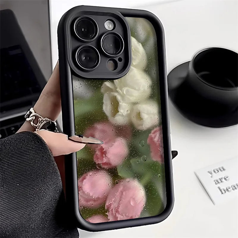 Handyhülle iPhone 14 Blumenmuster Stoßfest Stilvoll Schützend 6
