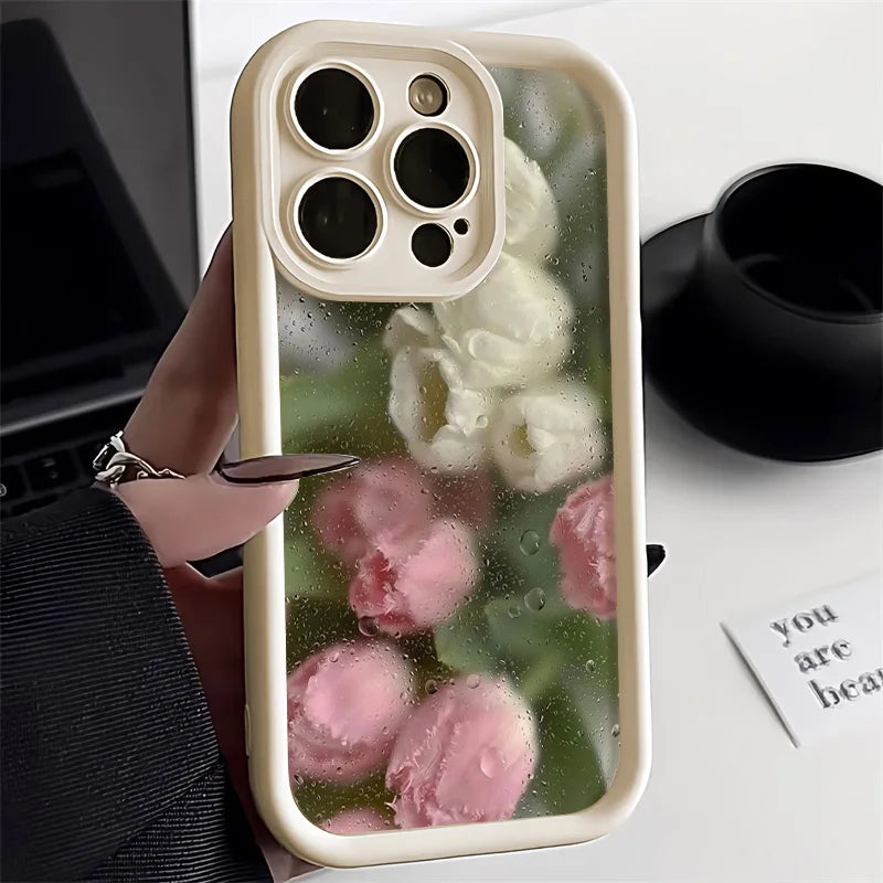 Handyhülle iPhone 14 Blumenmuster Stoßfest Stilvoll Schützend 8