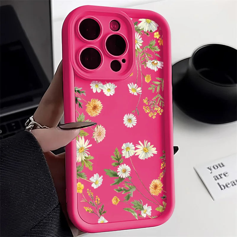Handyhülle iPhone 14 Blumenmuster Stoßfest Stilvoll Schützend 9