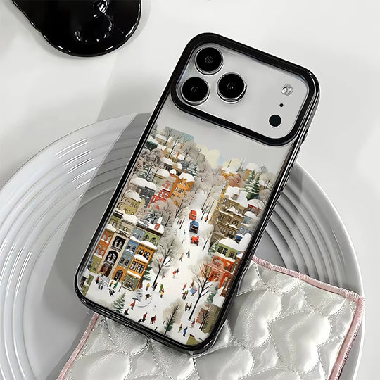 Handytasche für iPhone mit Schneeansicht und Landschaftsdesign 5