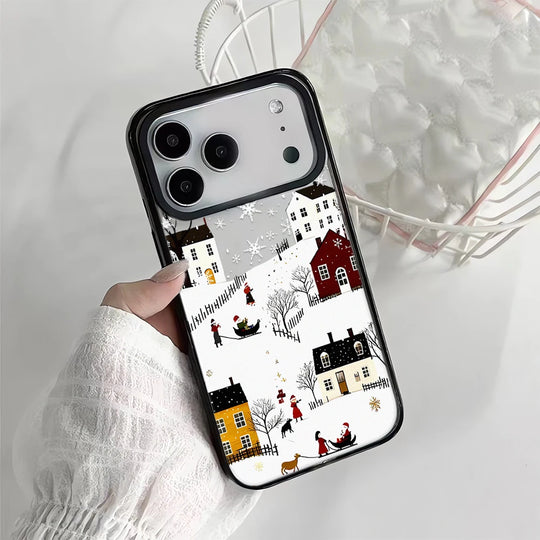 Handytasche für iPhone mit Schneeansicht und Landschaftsdesign 6