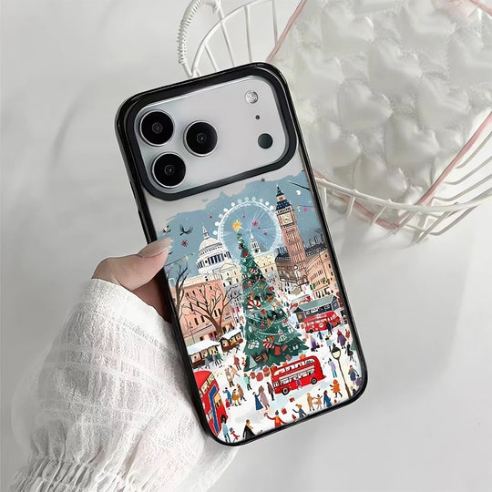 Handytasche für iPhone mit Schneeansicht und Landschaftsdesign 9