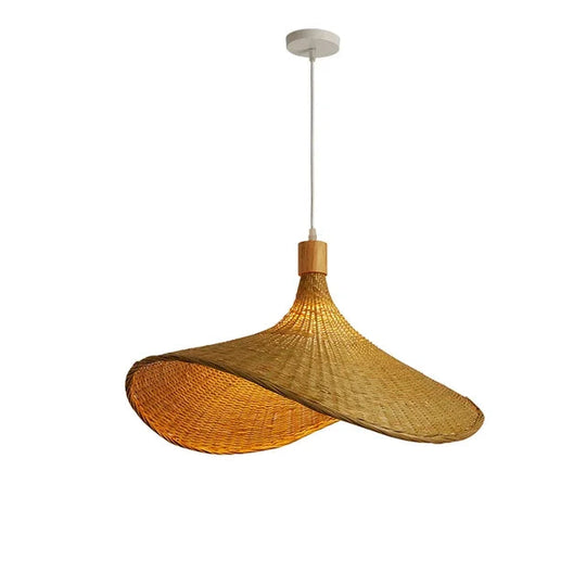Hängelampe Boho-Stil für Esstisch und Wohnzimmer - Handgefertigte Pendelleuchte aus Bambus 0