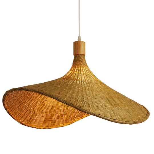 Hängelampe Boho-Stil für Esstisch und Wohnzimmer - Handgefertigte Pendelleuchte aus Bambus 6
