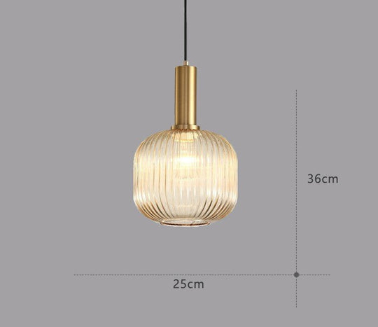 Hängeleuchte im Retro-Stil mit farbigem Glas 10