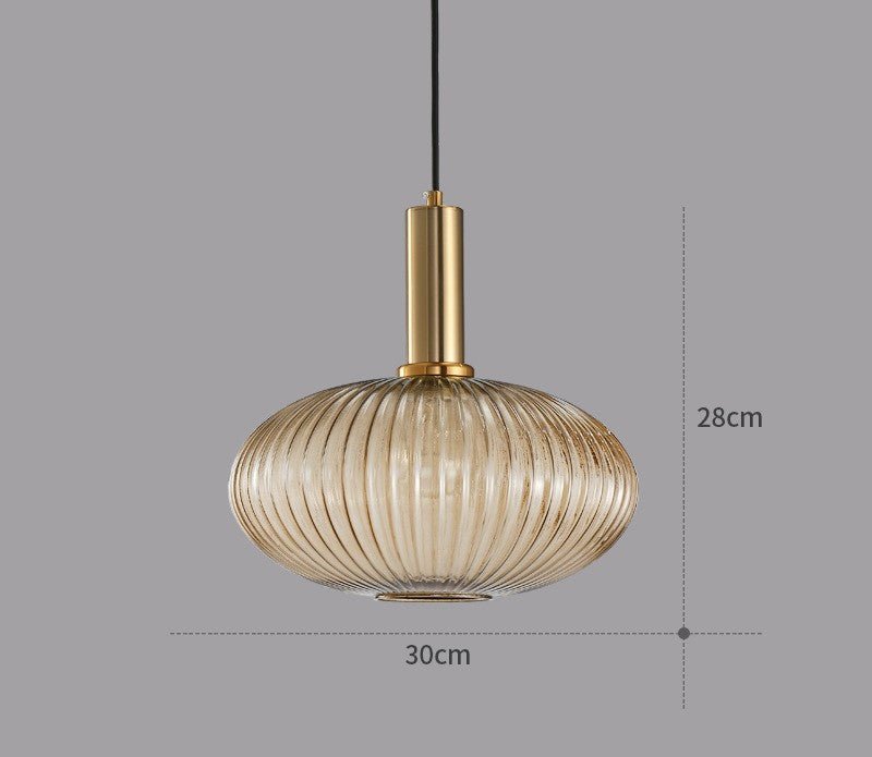 Hängeleuchte im Retro-Stil mit farbigem Glas 12