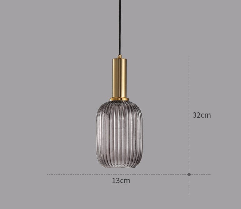 Hängeleuchte im Retro-Stil mit farbigem Glas 15