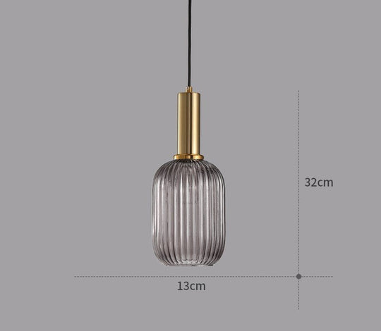 Hängeleuchte im Retro-Stil mit farbigem Glas 15