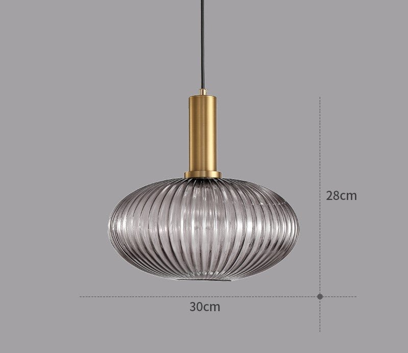 Hängeleuchte im Retro-Stil mit farbigem Glas 17