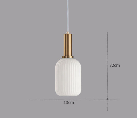 Hängeleuchte im Retro-Stil mit farbigem Glas 5