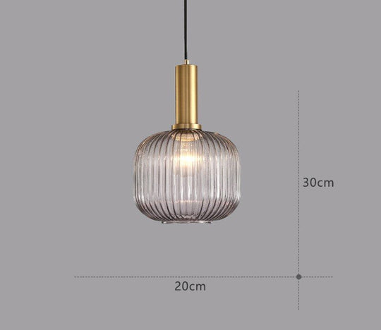 Hängeleuchte im Retro-Stil mit farbigem Glas 9