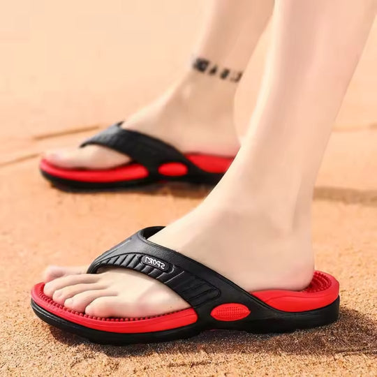 Hausschuhe Herren Damen Sportlich Mit Rutschfester Sohle Und Flexiblem Riemen 11