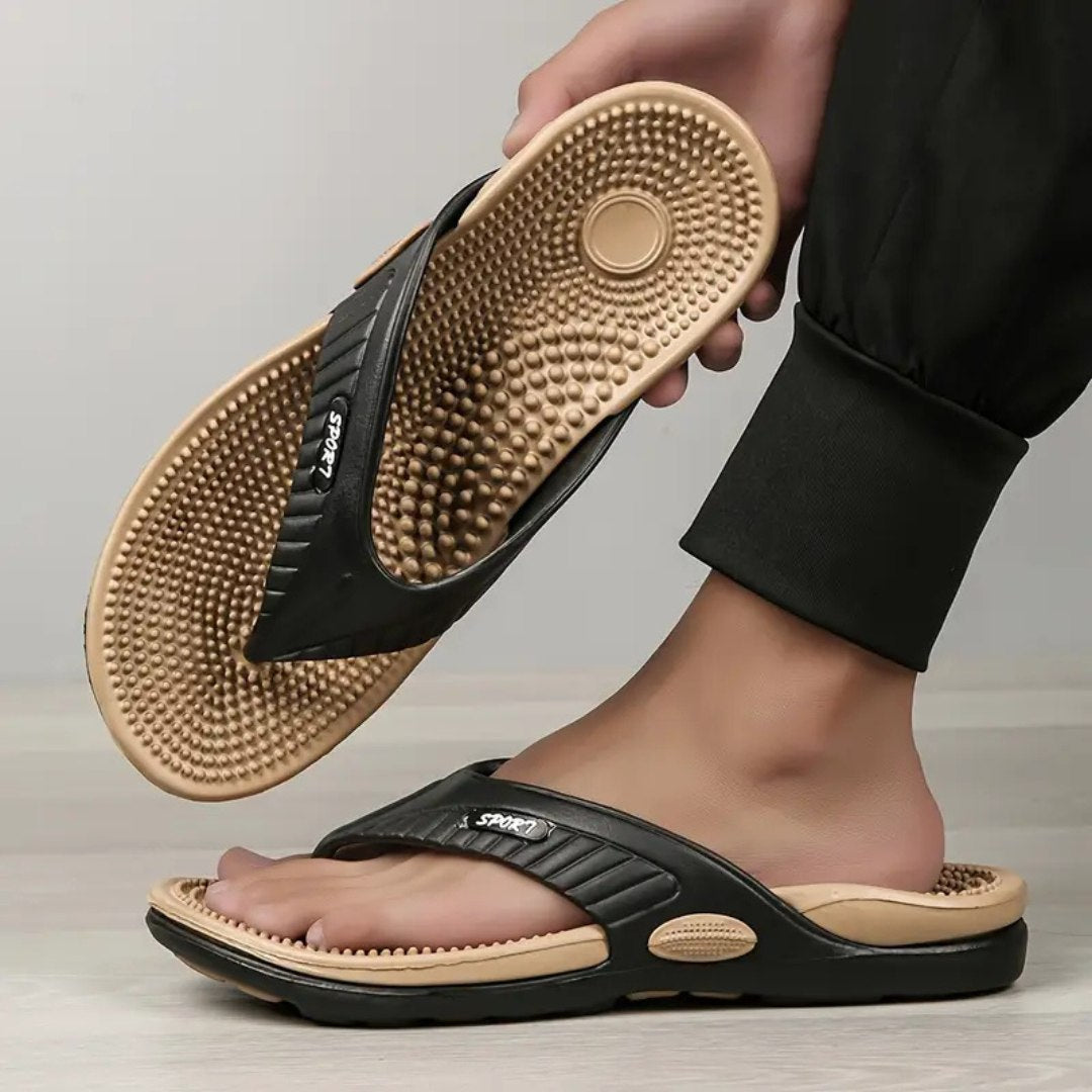 Hausschuhe Herren Damen Sportlich Mit Rutschfester Sohle Und Flexiblem Riemen 6