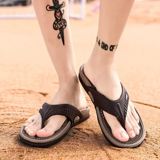 Hausschuhe Herren Damen Sportlich Mit Rutschfester Sohle Und Flexiblem Riemen 9