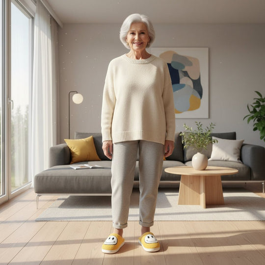 Hausschuhe für Damen mit Smiley-Design 1