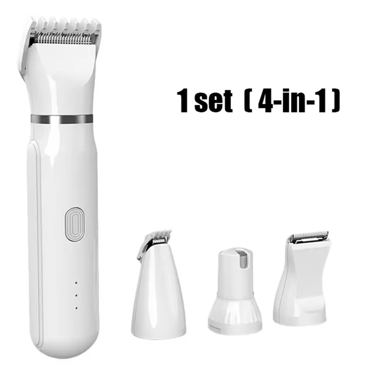 Haustiertrimmer 4-in-1 für Fell- und Nagelpflege, Kabelloser Einsatz, Flüsterleise Sicherheitsklingen 7