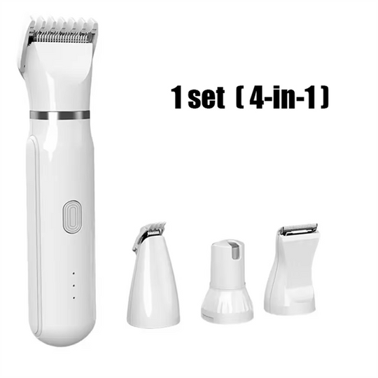 Haustiertrimmer 4-in-1 für Fell- und Nagelpflege, Kabelloser Einsatz, Flüsterleise Sicherheitsklingen 7