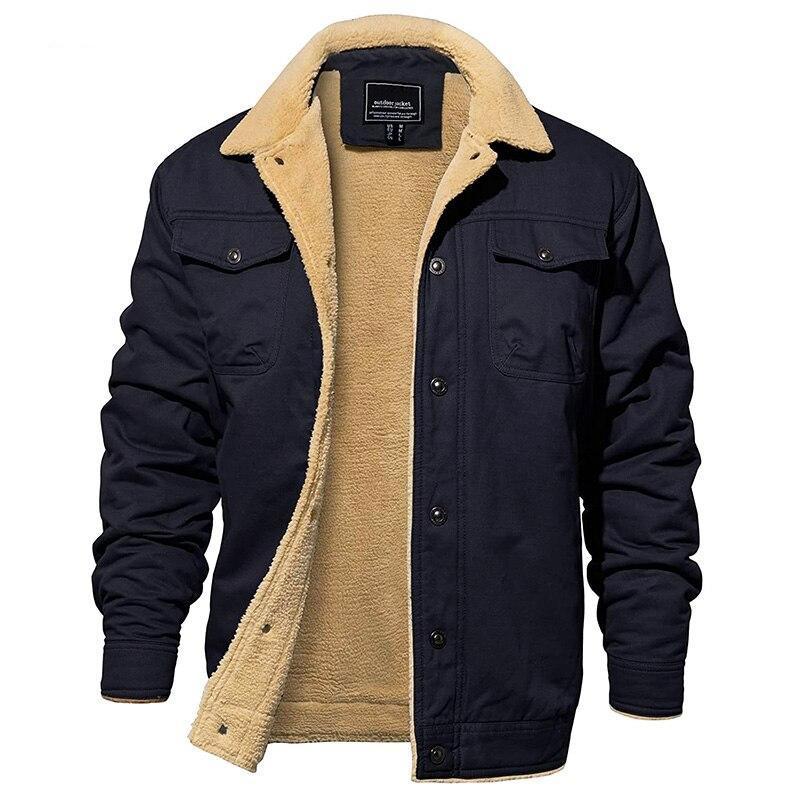 Herren-Shelljacke mit Sherpa-Futter, wasserdicht, Winterjacke 0