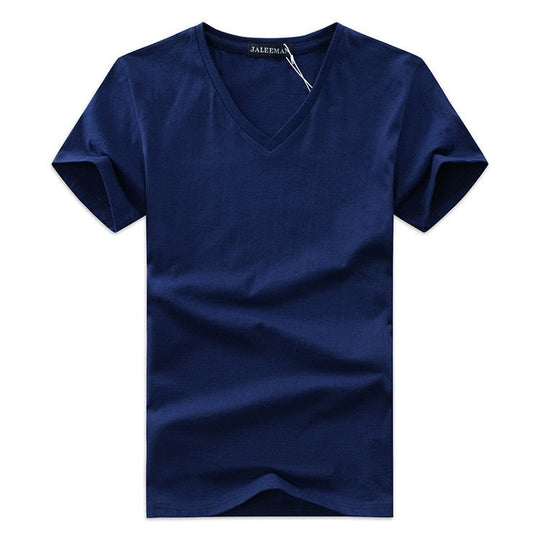 Herren Slim Fit T-Shirt Mit V-Ausschnitt