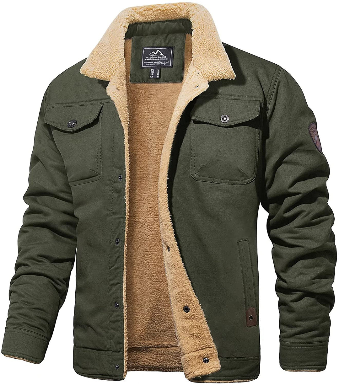 Herren-Winterjacke mit Sherpa-Futter, wasserabweisend, robustes Design 1