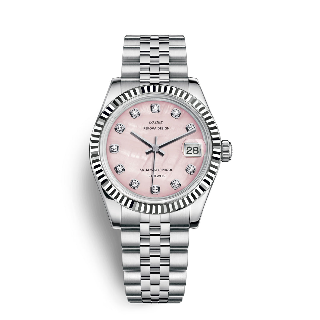 Herren Armbanduhr Edelstahl Klassisches Design 5