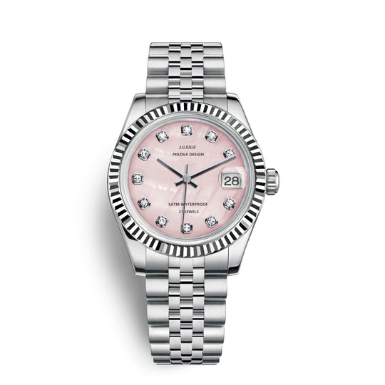 Herren Armbanduhr Edelstahl Klassisches Design 5