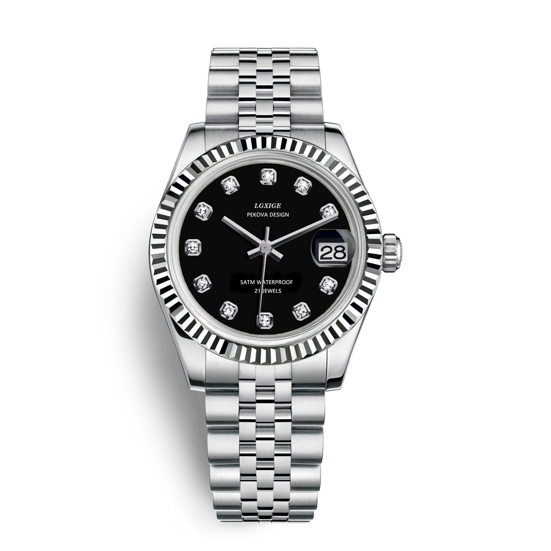 Herren Armbanduhr Edelstahl Klassisches Design 8