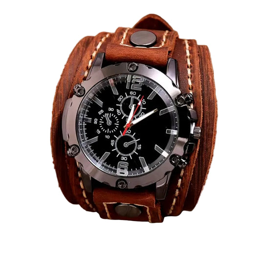 Herren Armbanduhr Klassisch mit Lederarmband 0