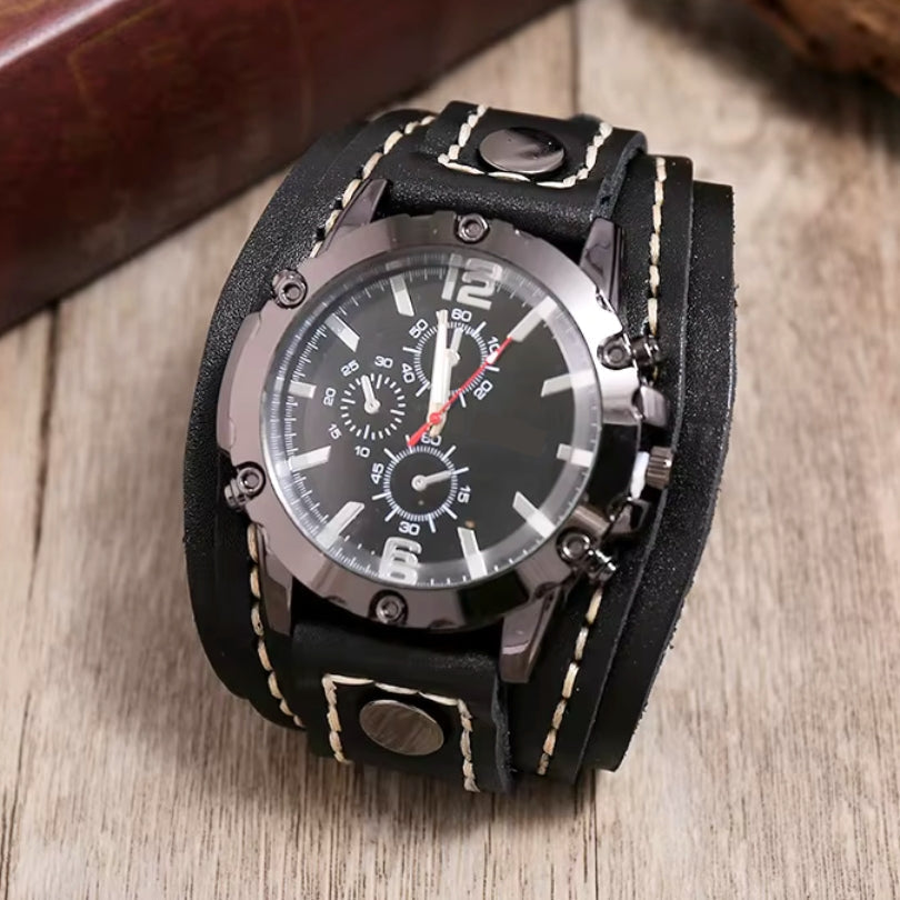 Herren Armbanduhr Klassisch mit Lederarmband 1