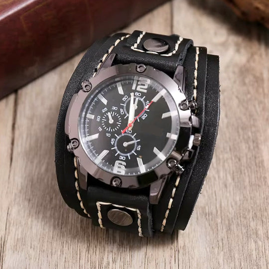 Herren Armbanduhr Klassisch mit Lederarmband 1