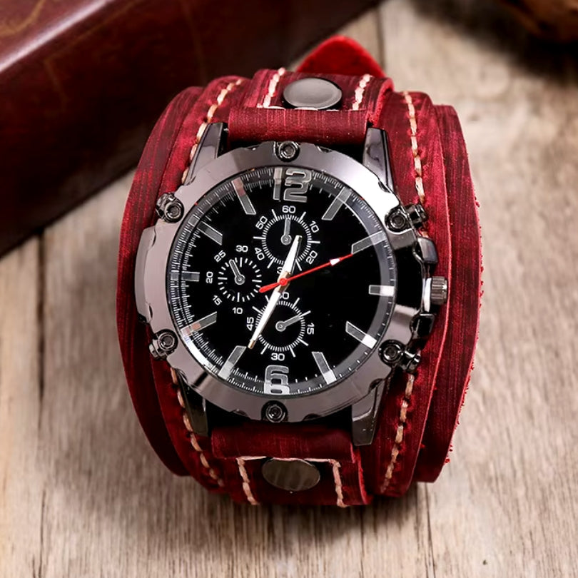 Herren Armbanduhr Klassisch mit Lederarmband 2