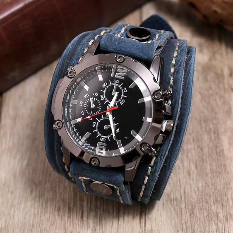 Herren Armbanduhr Klassisch mit Lederarmband 3