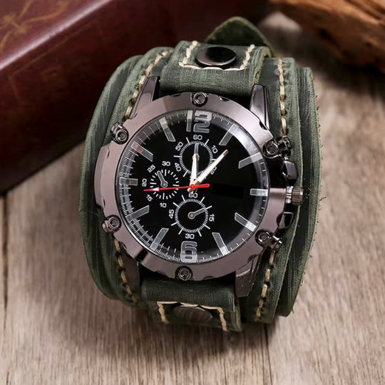 Herren Armbanduhr Klassisch mit Lederarmband 4