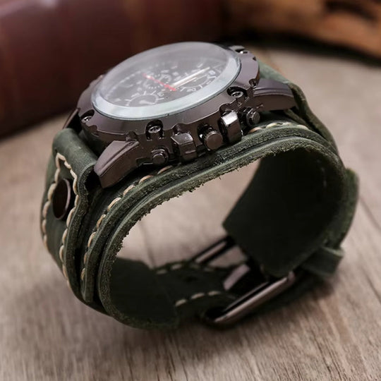 Herren Armbanduhr Klassisch mit Lederarmband 5