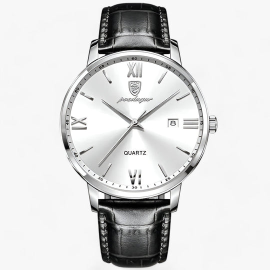 Herren Armbanduhr Quarz mit Lederarmband 3