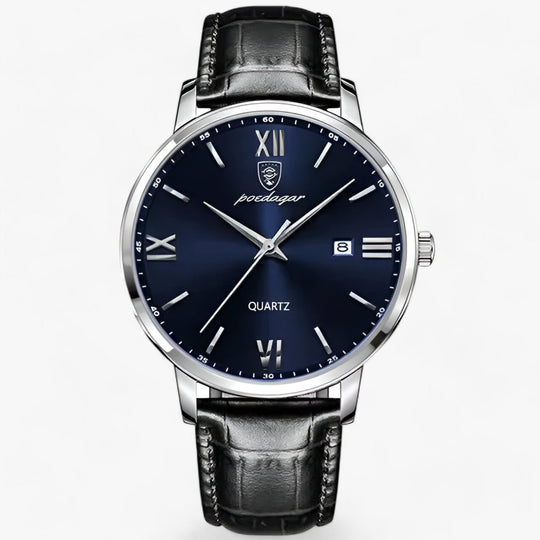 Herren Armbanduhr Quarz mit Lederarmband 4