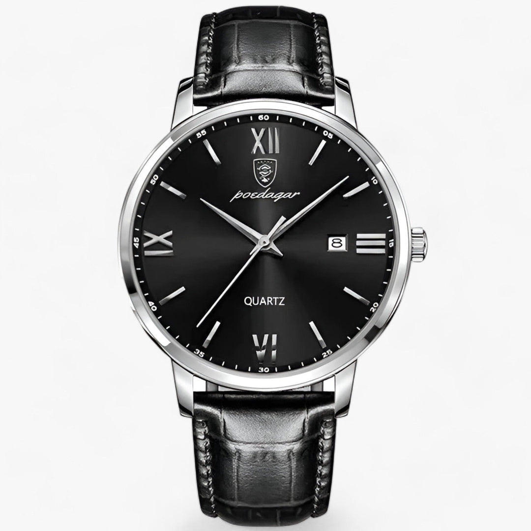 Herren Armbanduhr Quarz mit Lederarmband 5