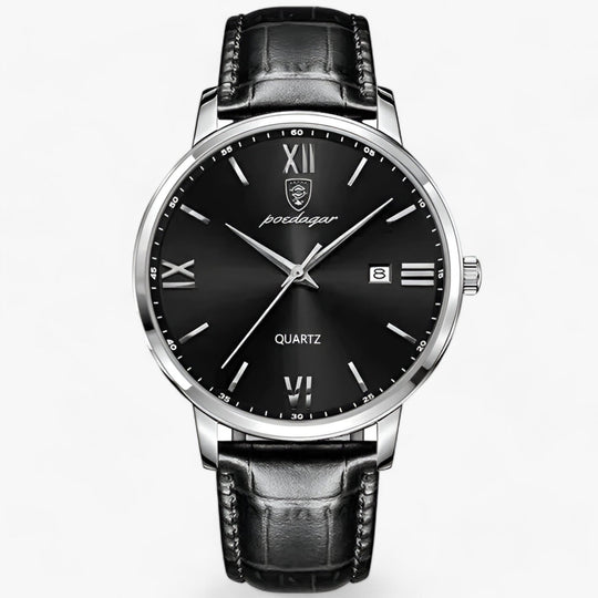 Herren Armbanduhr Quarz mit Lederarmband 5